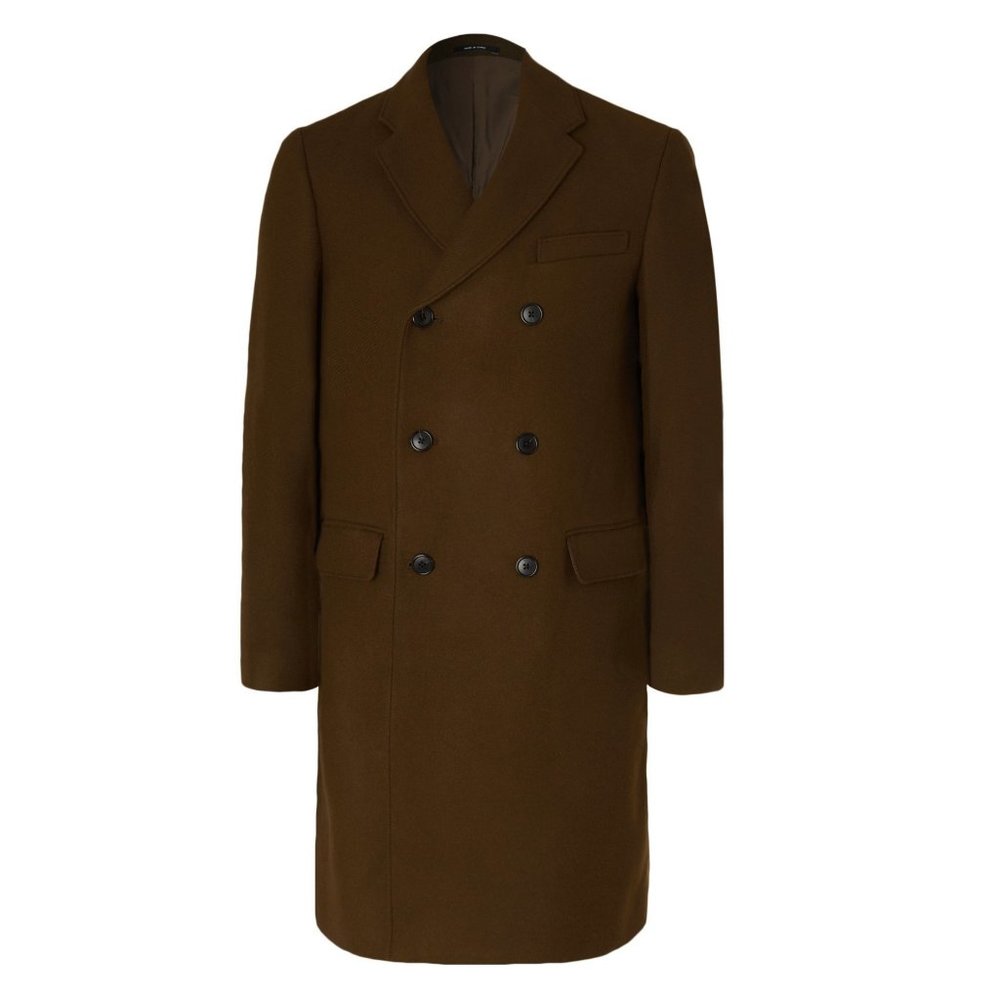 Club Monaco - Double-Breasted Wool-Blend Overcoat Size 42